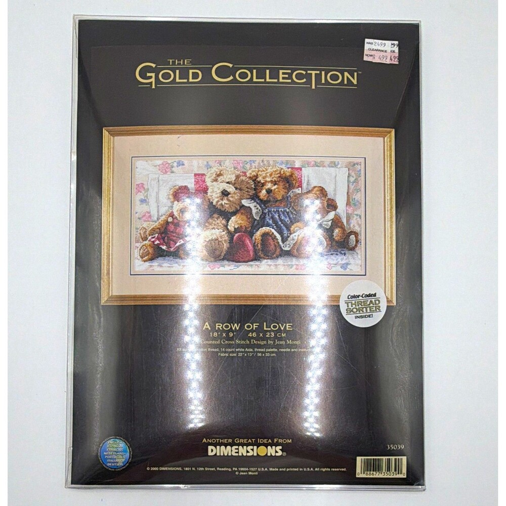 Dimensions Gold Collection A Row of Love Cross Stitch Kit Thread Sorter 35039